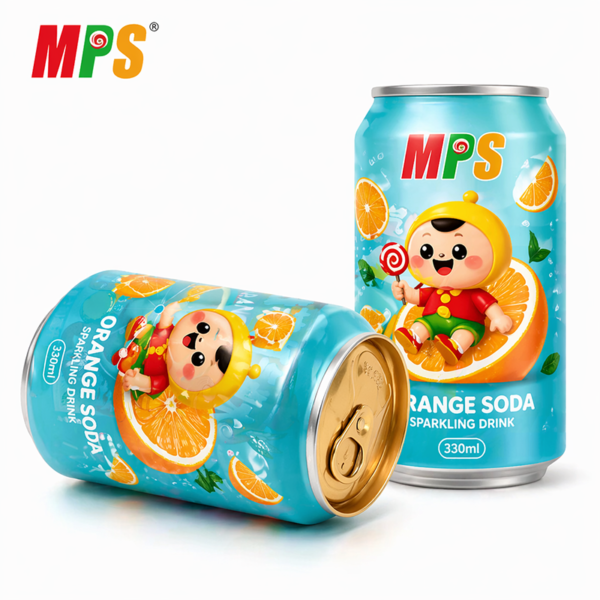 White Peach Soda with Popping Boba 330ml