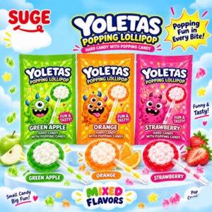 Popping Candy Brain Lollipops