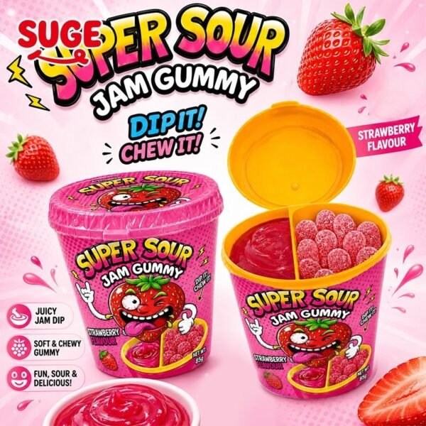 H4b6f96f1c70a49a5b346ef4800c8c86dl.jpg Super Sour Dip Candy & Jam Cup Set
