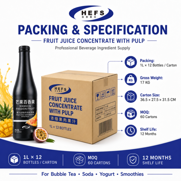 Lemon Juice Concentrate with Pulp 1L