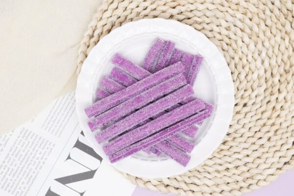 Sour Grape-Filled Licorice Sticks